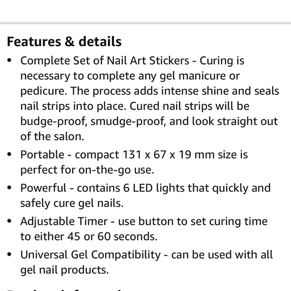 Ohora Portable Gel Nail UV Light / LED Lamp NWT - Picture 5 of 5